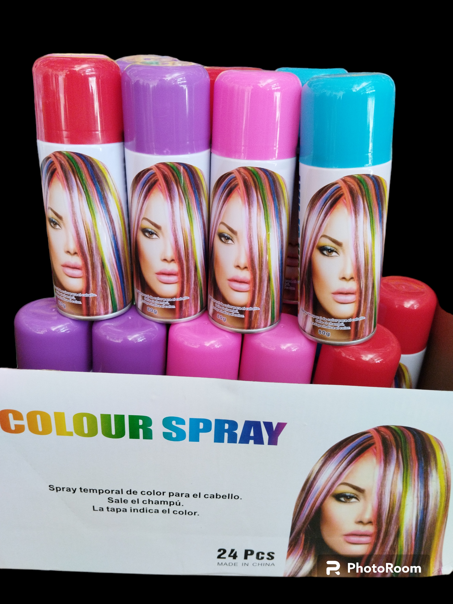 Pintura para el cabello en aerosol