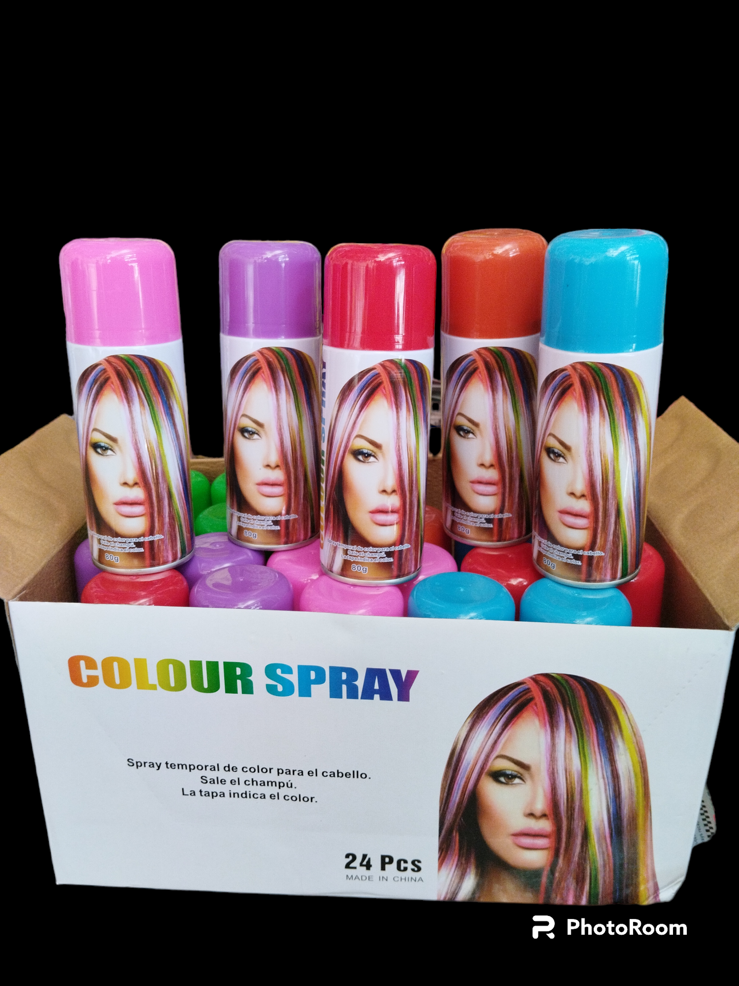 Pintura para el cabello en aerosol