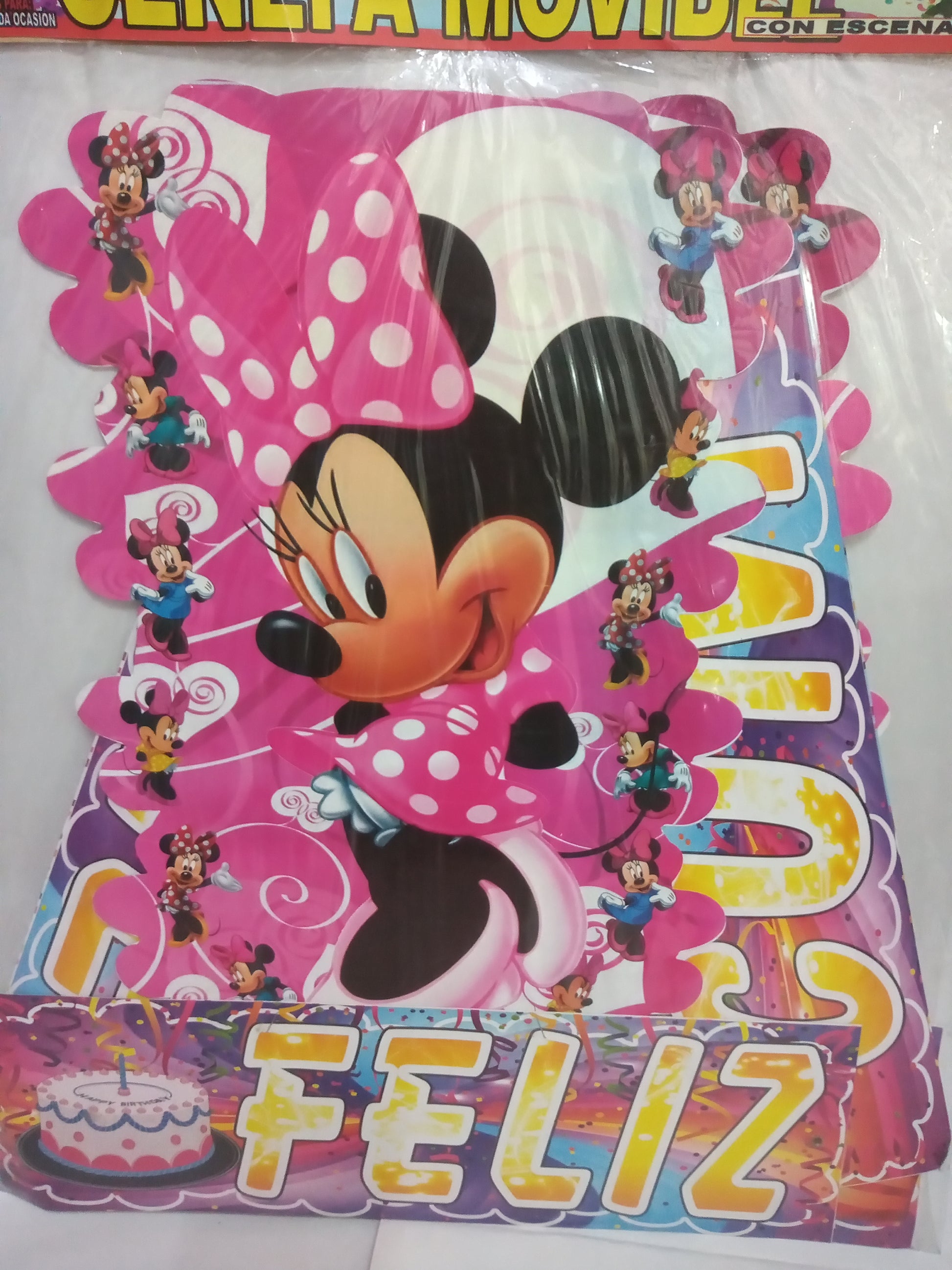Cartel Feliz Cumpleaños Minnie Mouse - Cocktail Store